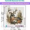 Deer Diamond Painting Kit for Adults, 5D Full Drill Paint by Diamonds for Beginners, DIY Wildlife Diamond Art Craft for Home Wall Decor, 13.8 x 13.8 Inch